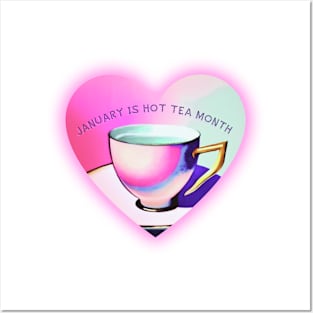 January Hot Tea Month Posters and Art